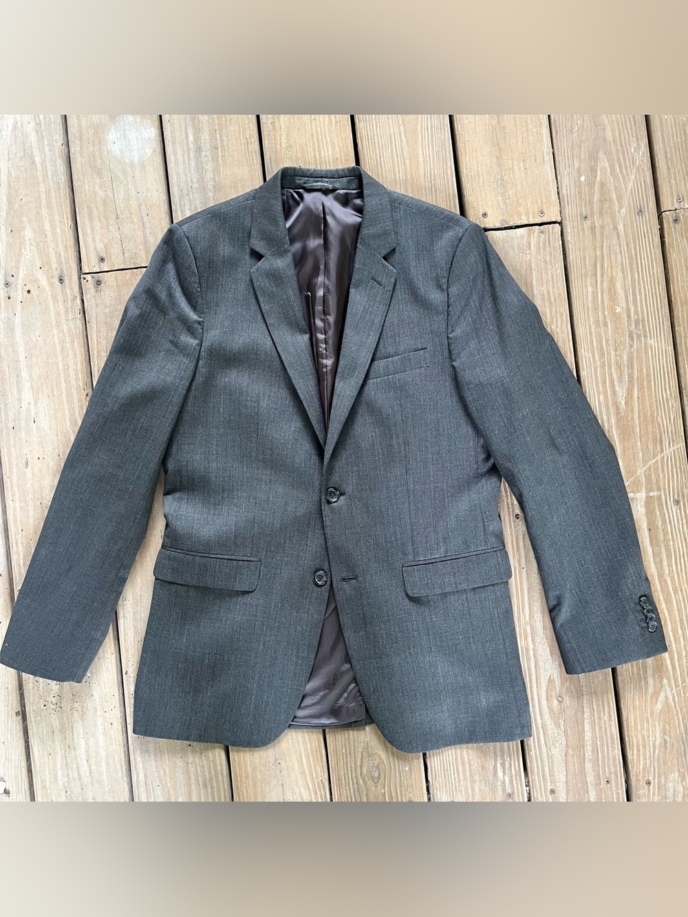 BANANA REPUBLIC CLASSIC Dark Charcoal Sports coat-Mens Slim Tailored 42L EUC